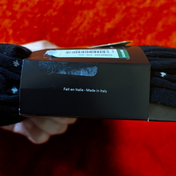 Black and white organic cotton polka dot tights made in Italy NWT - Picture 7 of 7